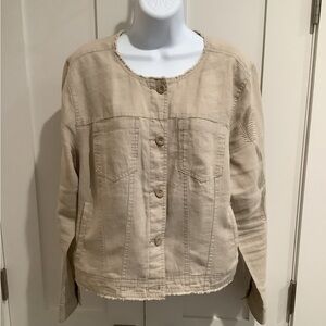 Tommy Bahama Two Palms Collarless Raw Edge Jacket